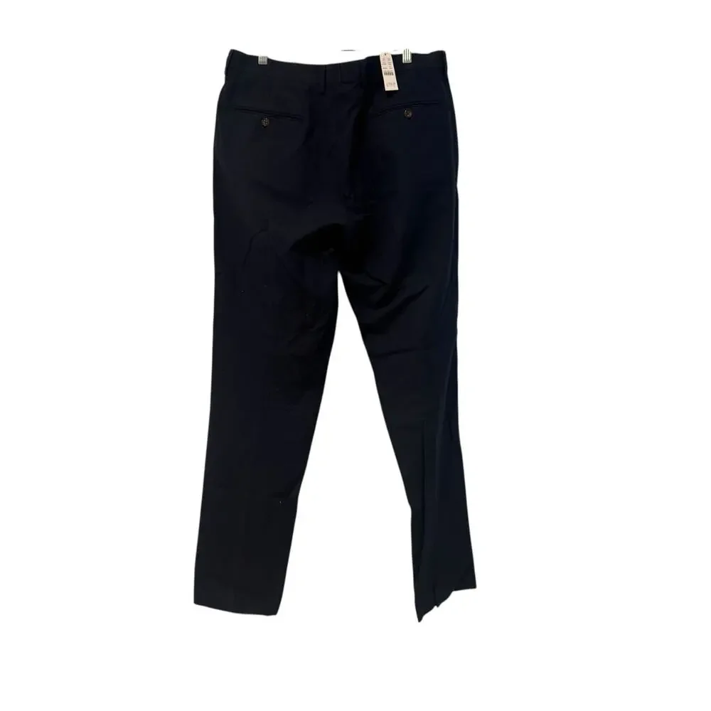 J .Crew Men's Ludlow Slim-Fit Suit Pant in Irish Cotton-Linen Navy 34/34 NWT